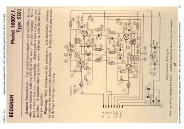 Beogram 1000V schematic circuit diagram